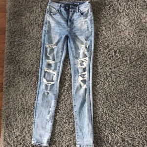 size double 0 american eagle ripped jeans